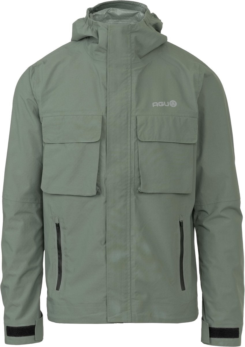 Agu city cruiser urban outdoor - unisex regenjas - dark sage - maat s