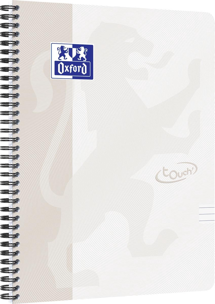 Oxford Touch – Notizbuch – A4 – liniert – 140 Seiten – 90 g – Softcover – hellgrau