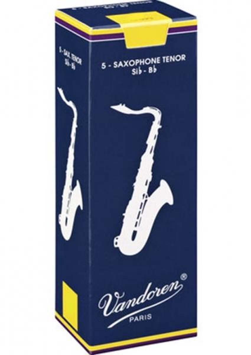 Vandoren klassisches Tenorsaxophon 1,5 Box mit 5 Blättern – Blatt für Tenorsaxophon