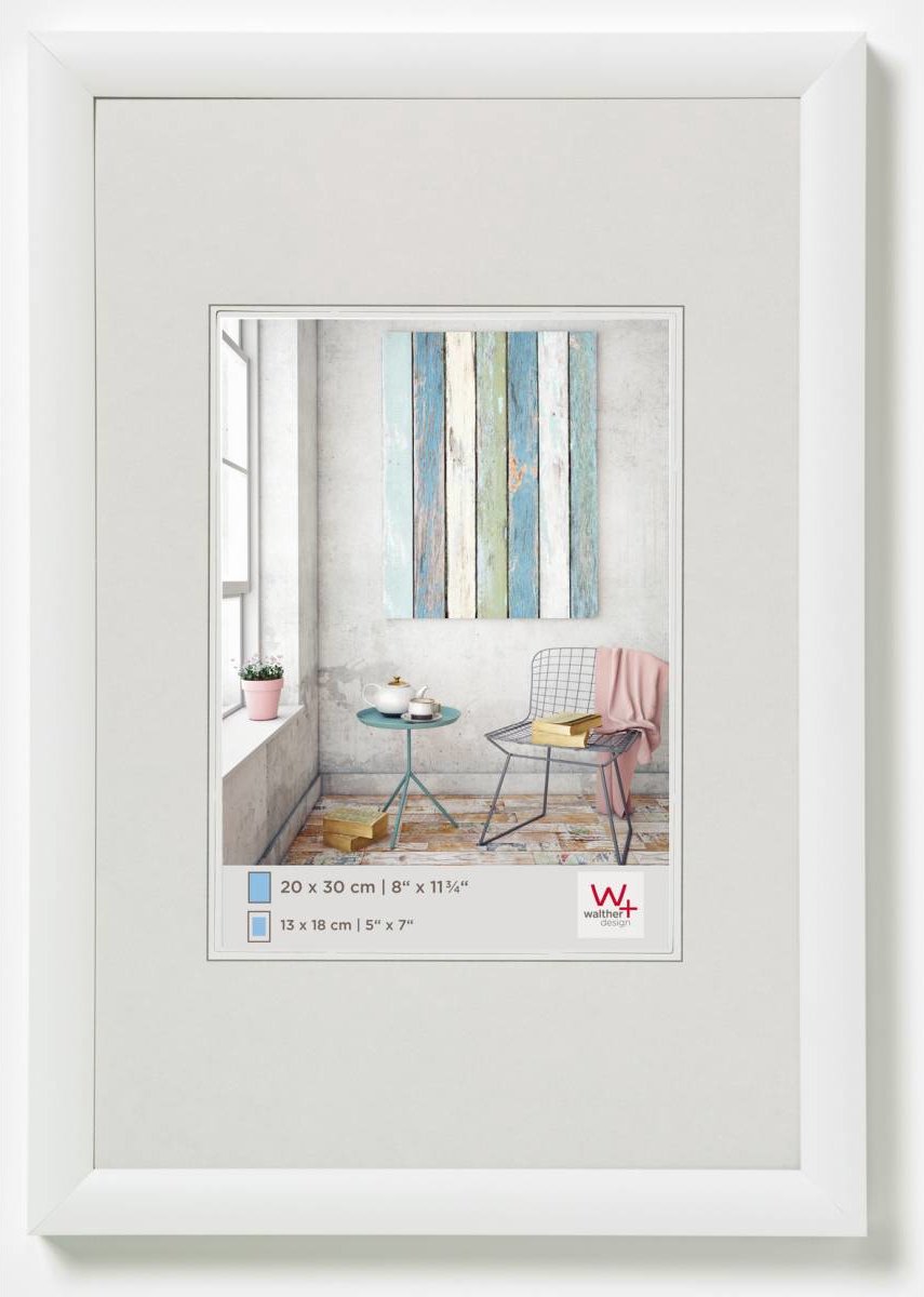 Walther trendstyle - Kunststoffrahmen - Fotogröße 40x50 cm - weiß