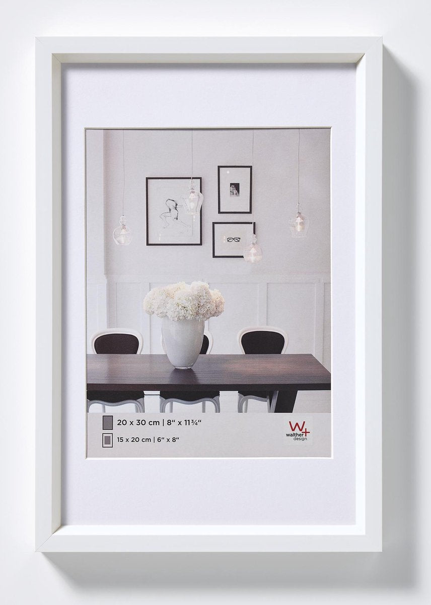 Walther Steel Style - Kunststoffrahmen - Fotogröße 20x30 cm - Weiß
