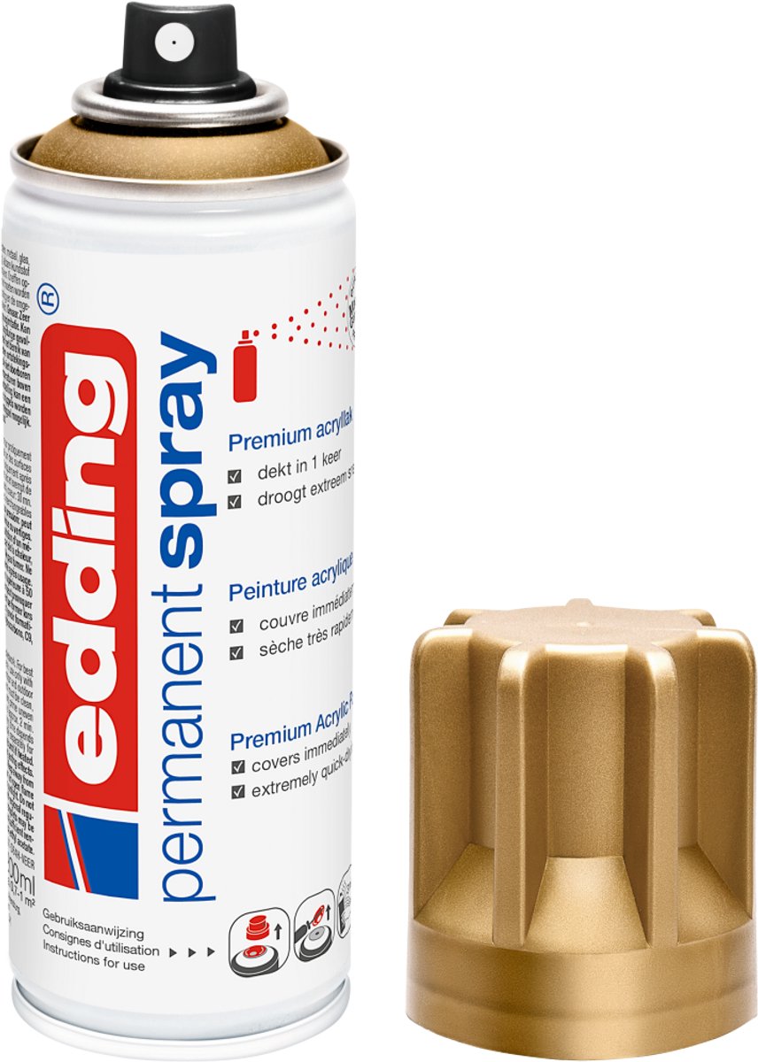 Edding 5200 • Permanentspray Premium-Acrylfarbe sattes Gold matt