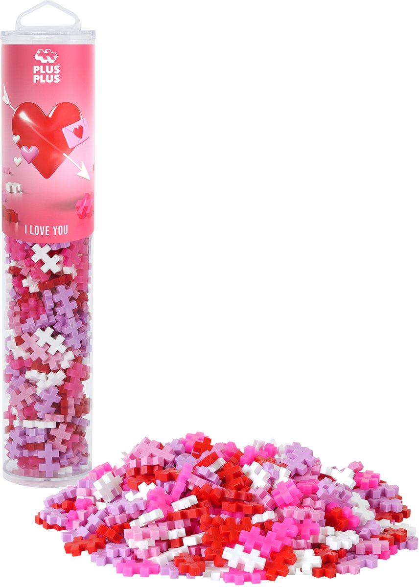 Plus-Plus I Love You Mix 240-teiliges Bauset – 4330 – Bauspielzeug – Konstruktionsspielzeug – Set mit Bausteinen – ab 5 Jahren