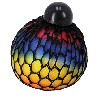 Fidget Squeeze Ball Rainbow Mesh 6 cm | 12 Stück