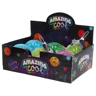 Erstaunlich cooler Springball mit Glitzer und Licht, 10 cm, sortiert | 6 Stück
