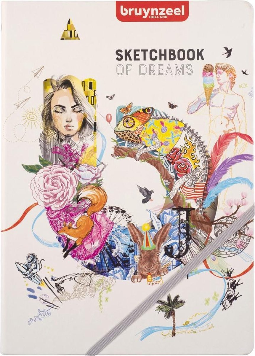 Bruynzeel Creatives Skizzennotizbuch, A4, 140 g, 80 Blatt