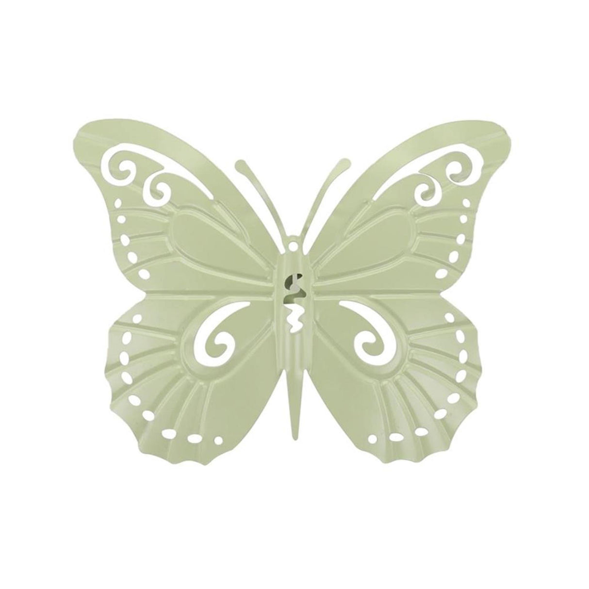 Hbx natürliche lebende Wanddeko Schmetterling Madame 36xh28cm oliv