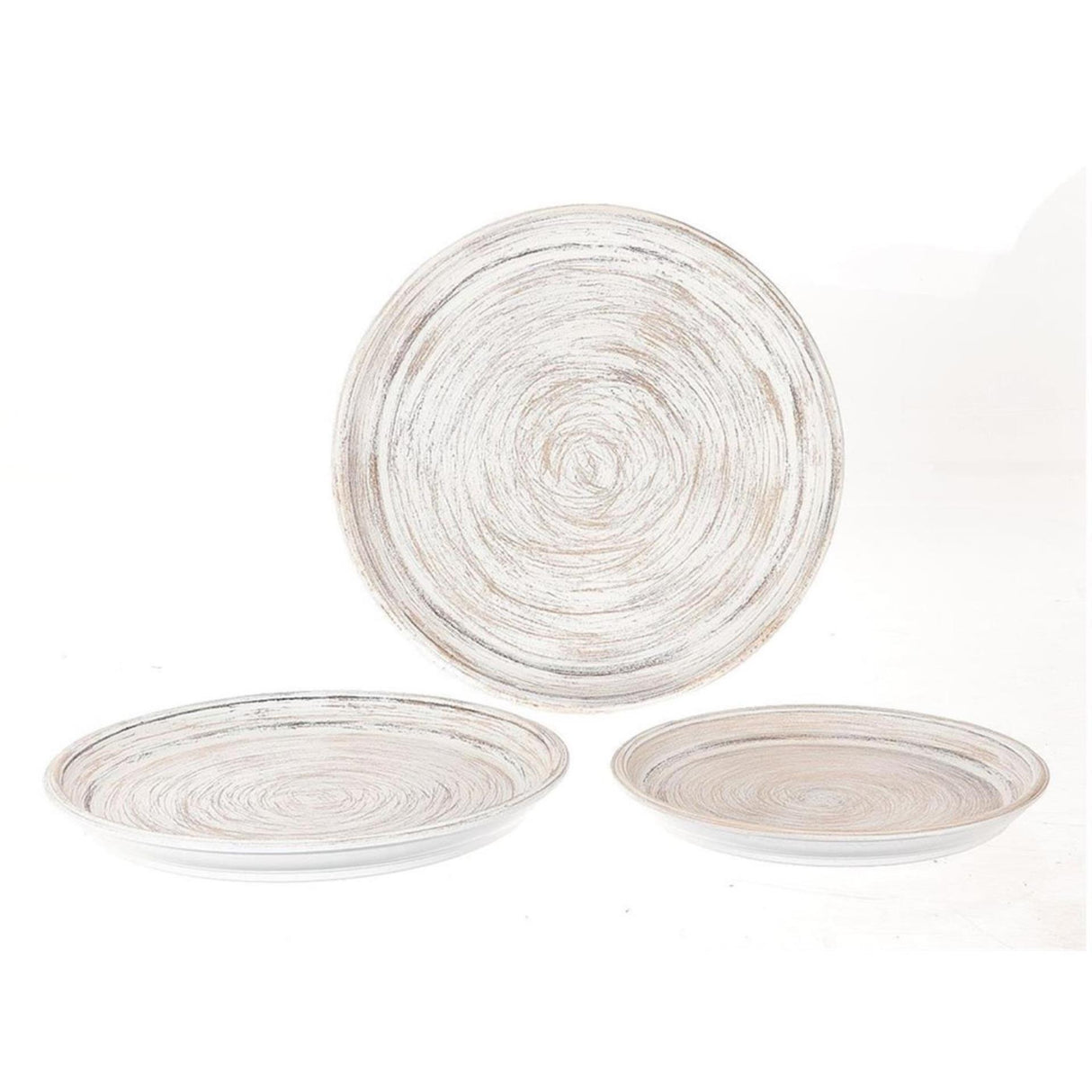HBX Natural Living HBX Natural Living Schüsselset Lipaek 3-teilig weiß gewaschen ø33-40-45cm