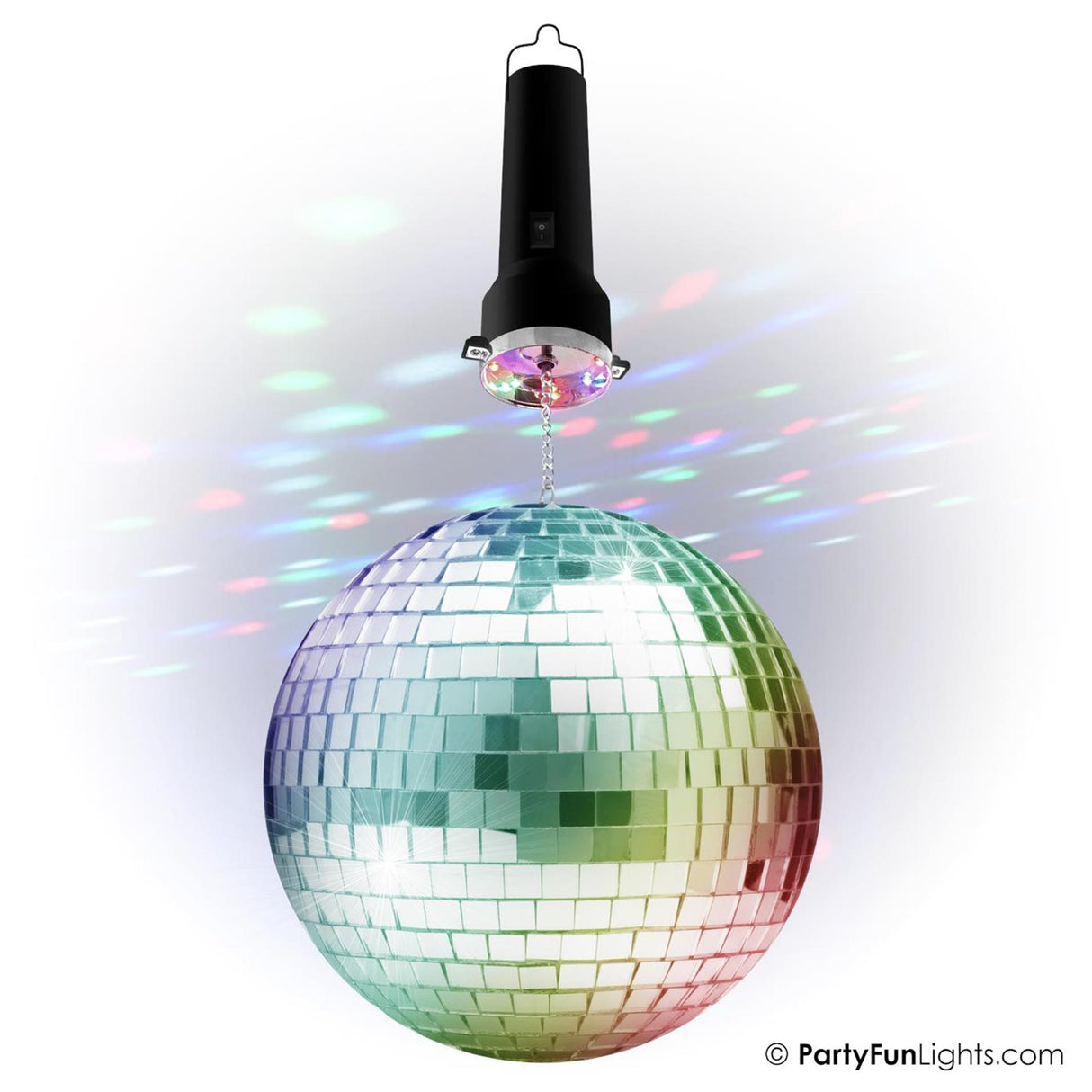 Partyspaß Lichter Discokugel 20cm LED mehrfarbig