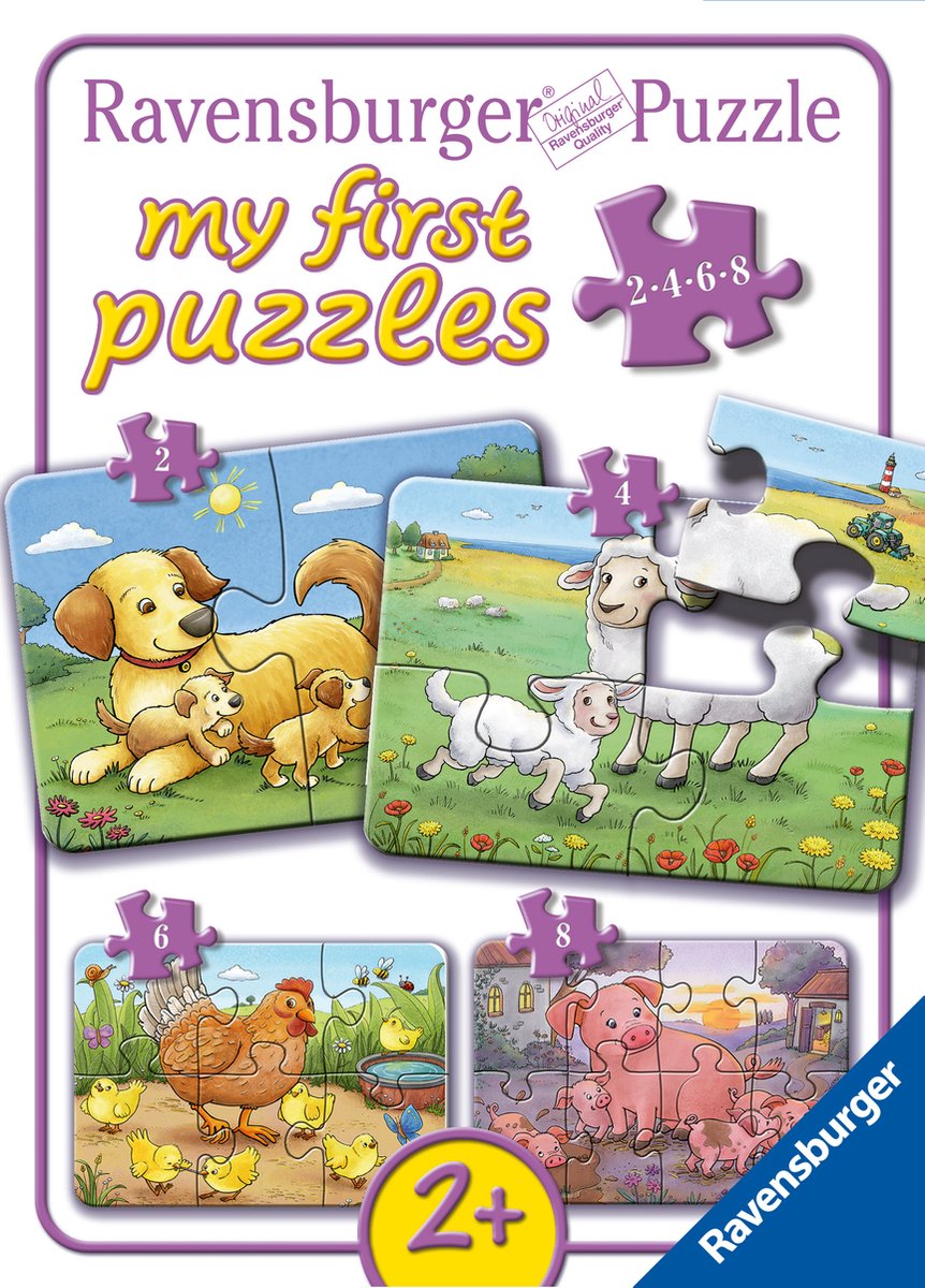 Ravensburger Puzzle Meine ersten Puzzles 4in1 Nutztierfamilien