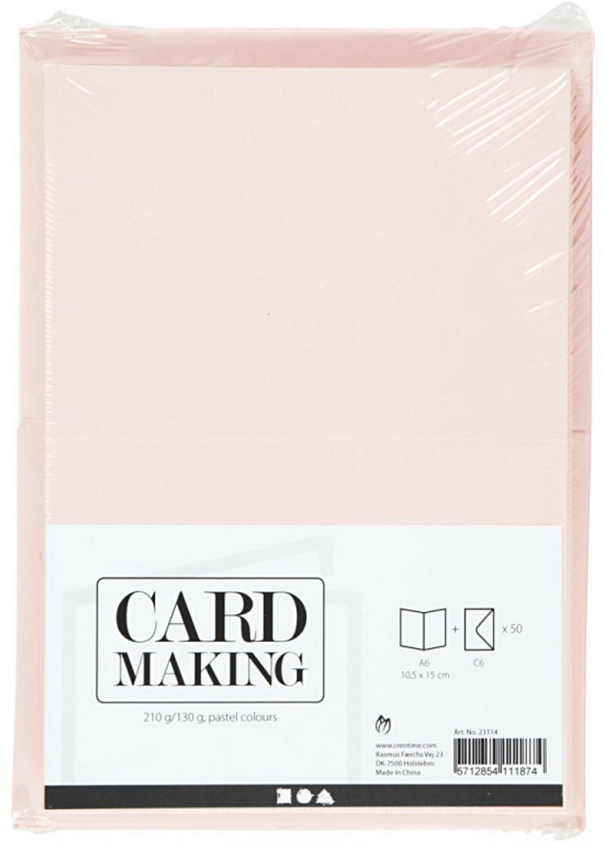 Kreativunternehmen https: www.cchobby.nl Cards-and-envelopes-size-card-10-5x15-cm-size-envelope-11-5x16-5-cm-110-220-pastelcolours-50-set-1-box