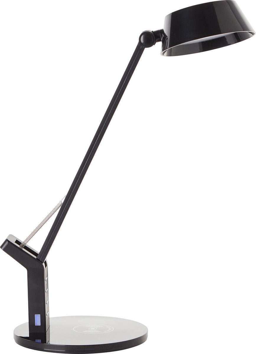 Brilliant Kaila – Schreibtischlampe – integrierte LED 8 W – kabellose Ladestation – Farbauswahl 3000–6000 K – Schwarz