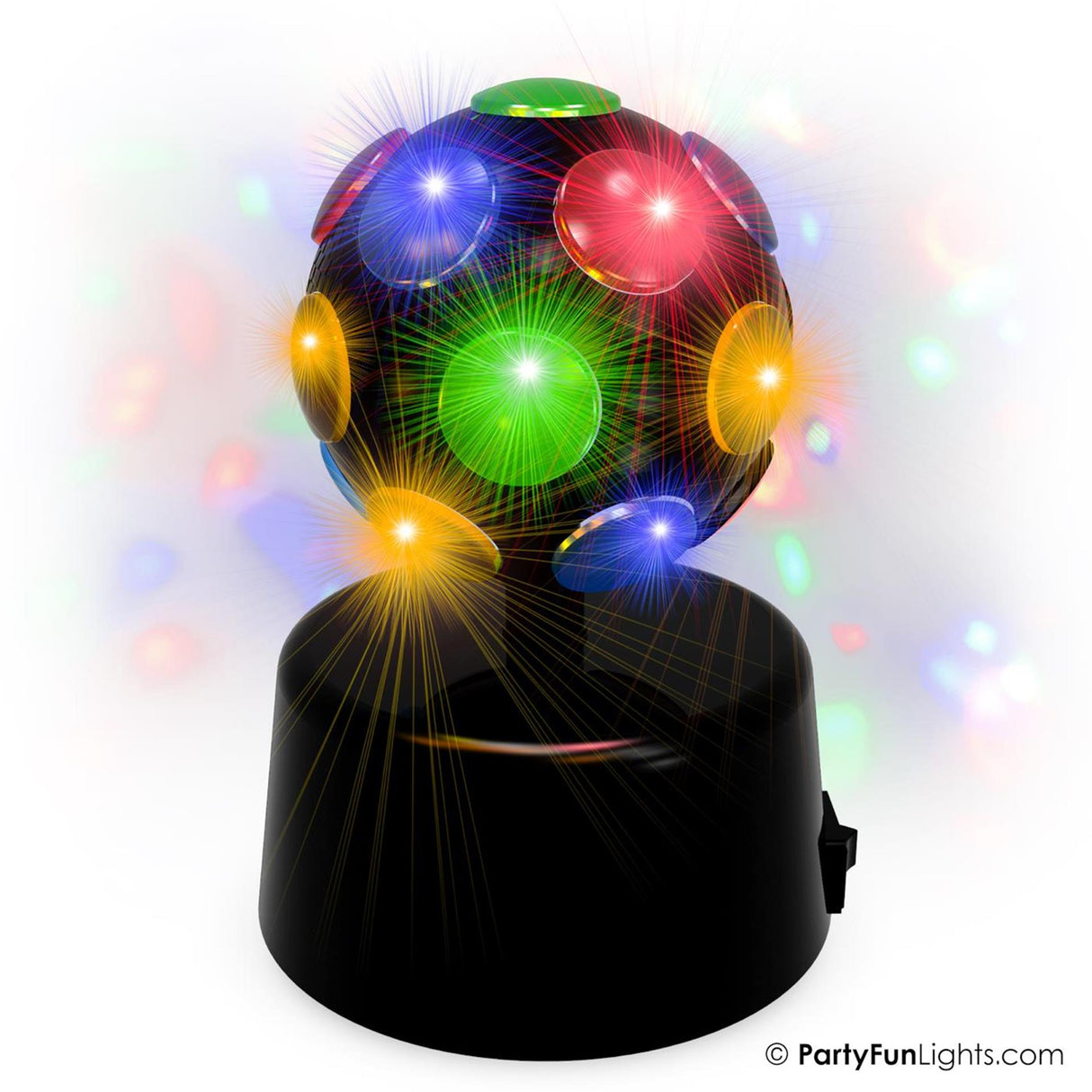 Partyfun Lichter Tischlampe Mini-Discokugel drehend