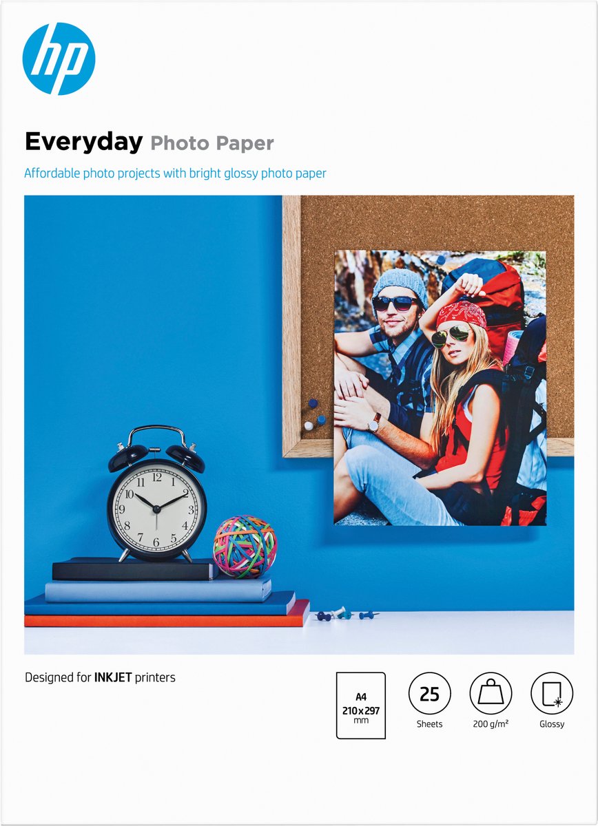 HP Everyday-Fotopapier – glänzend – A4 – 200 g m² – 25 Blatt