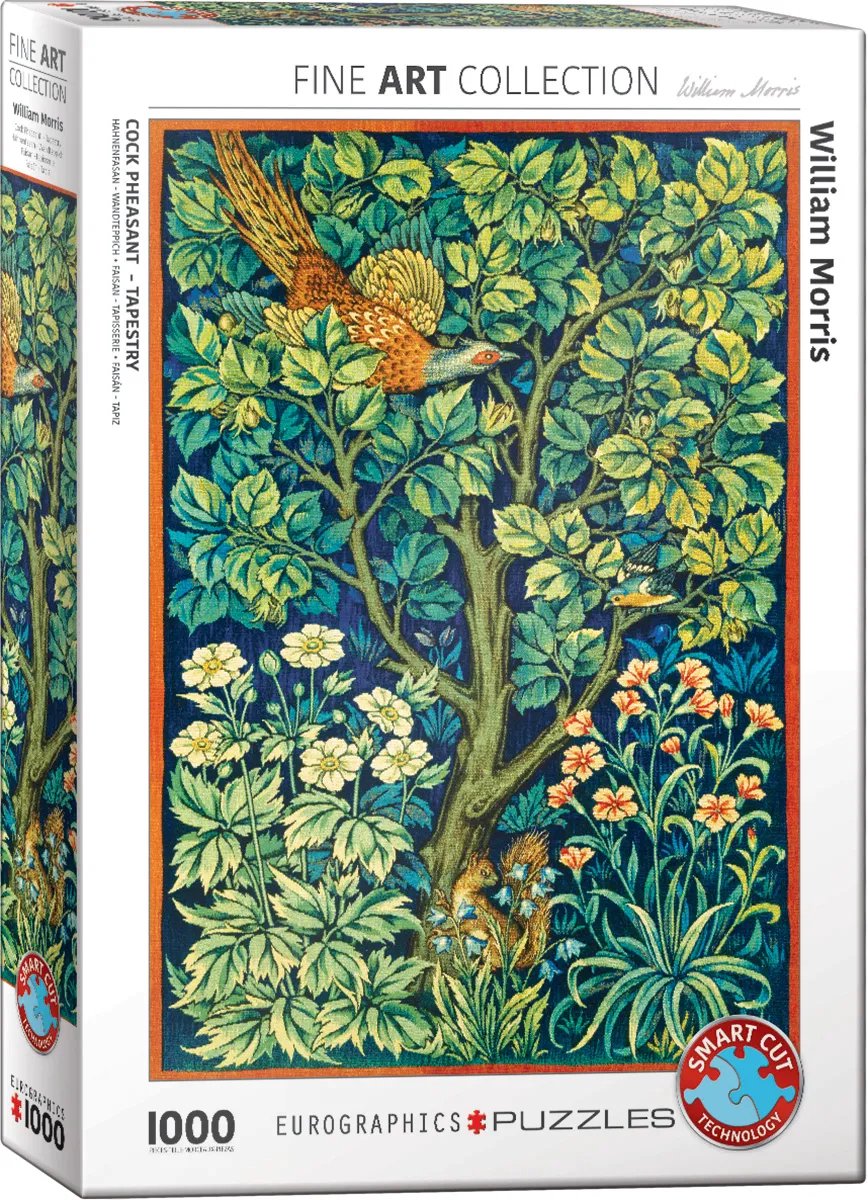 Eurographics – Hahn-Fasan – William Morris – 1000 Teile – 68 x 48 cm – Meisterwerk-Puzzle der bildenden Kunst