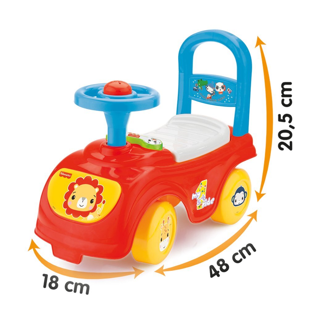 Fisher Price Laufwagen + Hupe rot blau gelb