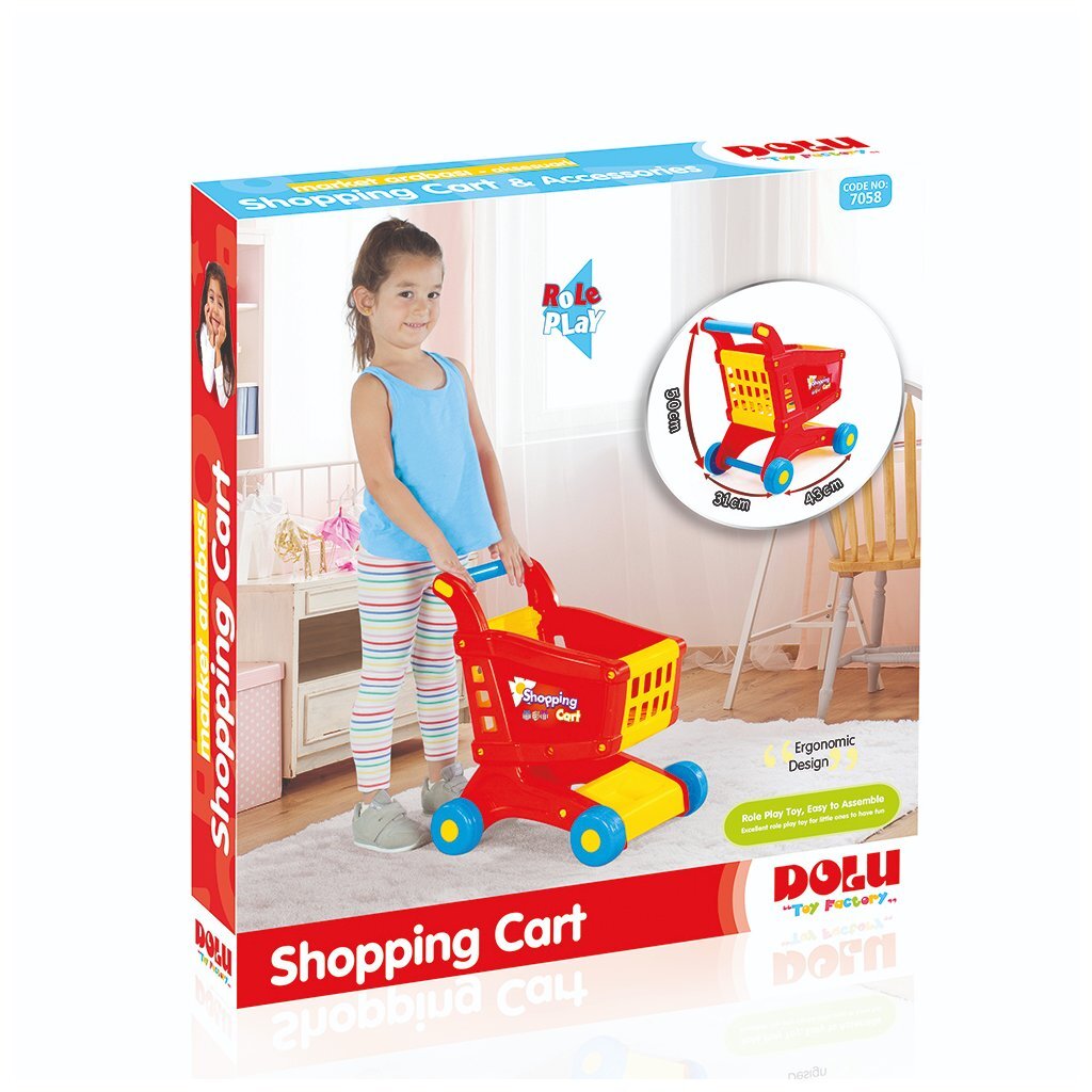 Dolu Einkaufswagen 50x31x43 cm rot gelb blau