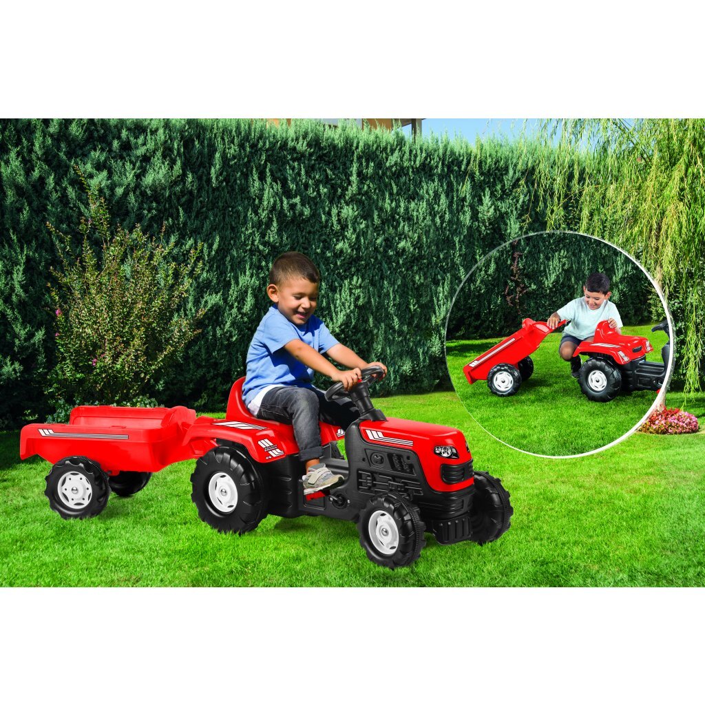 Dolu Steptractor mit Trailer rot schwarz