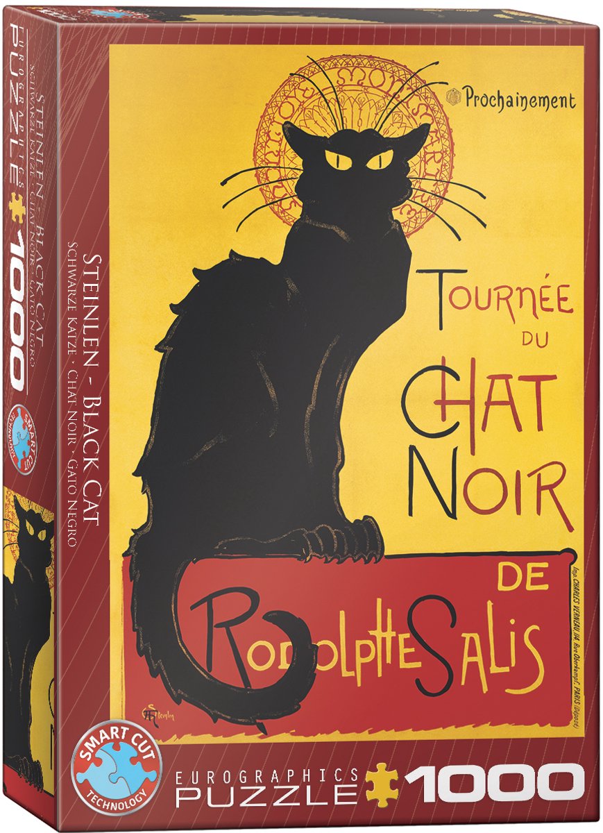 Eurographics – Chat Noir – Theophile Alexandre Steinlen – 1000 Teile 48 x 68 cm (B x H) – Kunstpuzzle