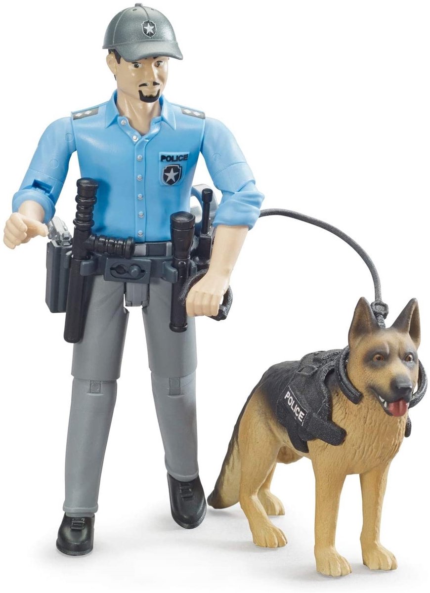 Bruder Figur Polizei mit Hund B World