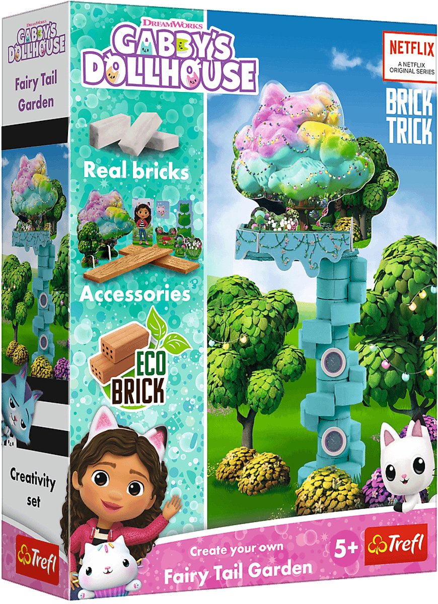 Ziegel-Trick-Bauset, Feengarten, Gabbys Puppenhaus – kreatives Spielzeug.