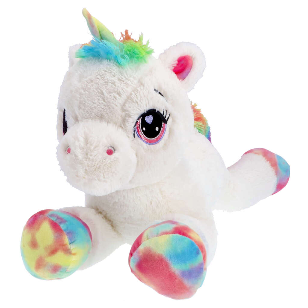 Pluchiez Kuscheltier Einhorn liegend 80 cm weiß