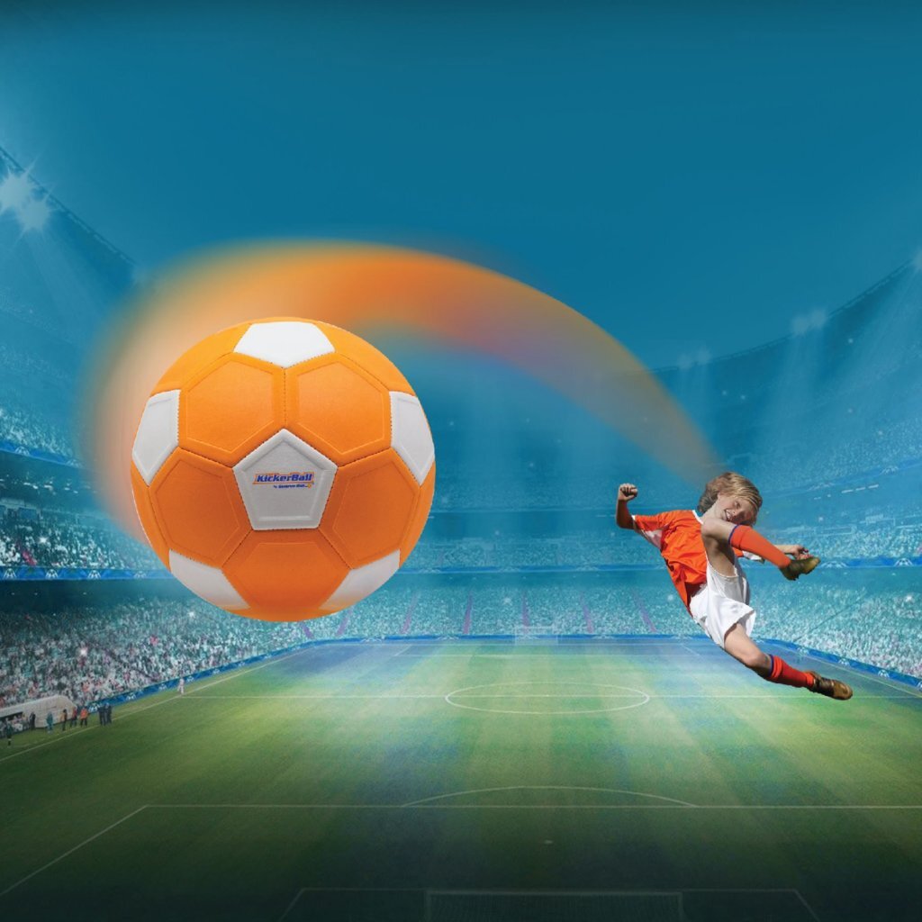 Kickerball Fußball orange Größe 4