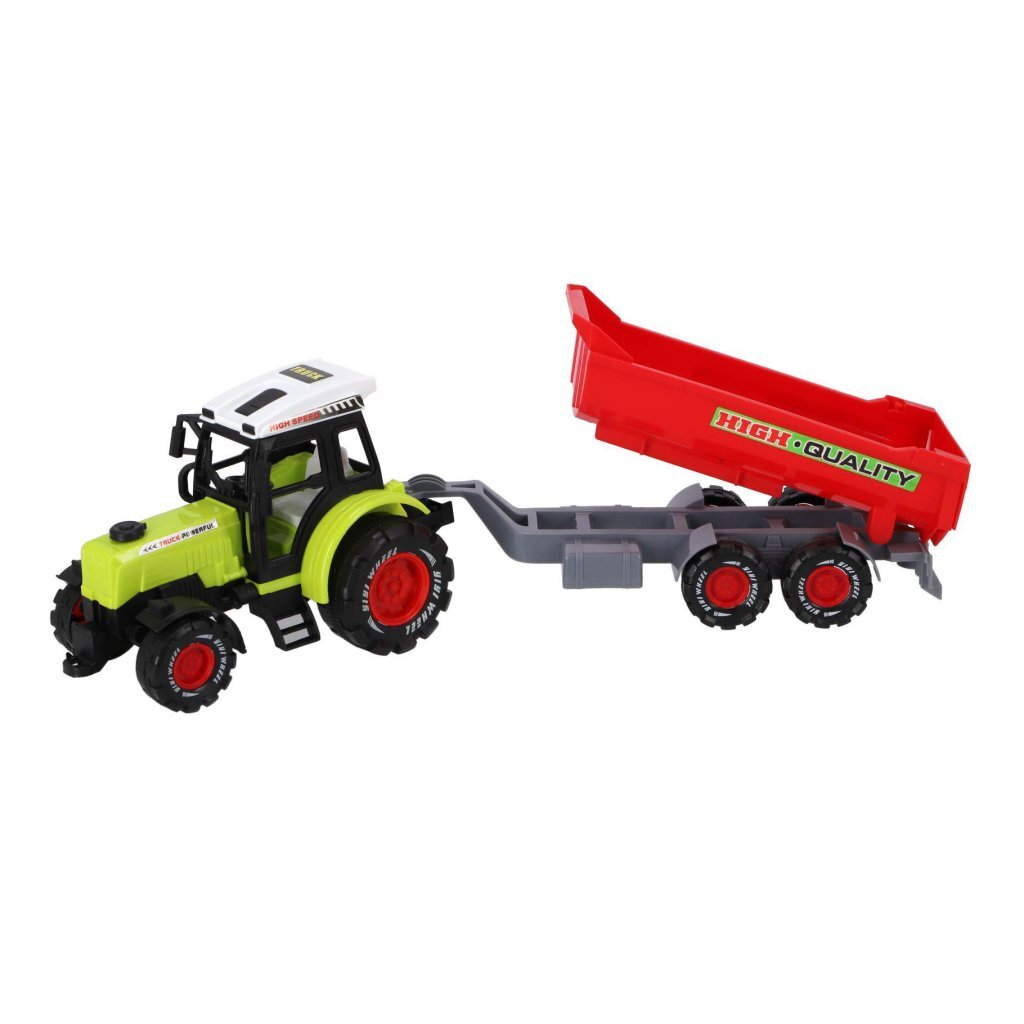 Andere Marken Traktor mit Anhänger 45 cm grün rot