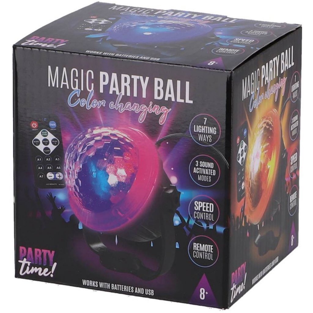 Partyzeit! Party Time magischer Partyball mit Disco-Effekt und Fernbedienung | 2 Stk