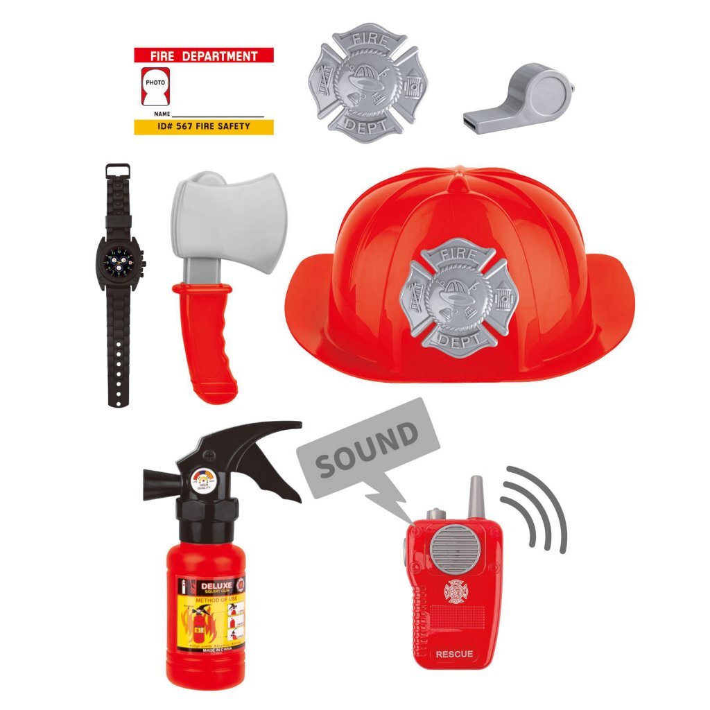 Feuerwehr-Kostümset mit Zubehör