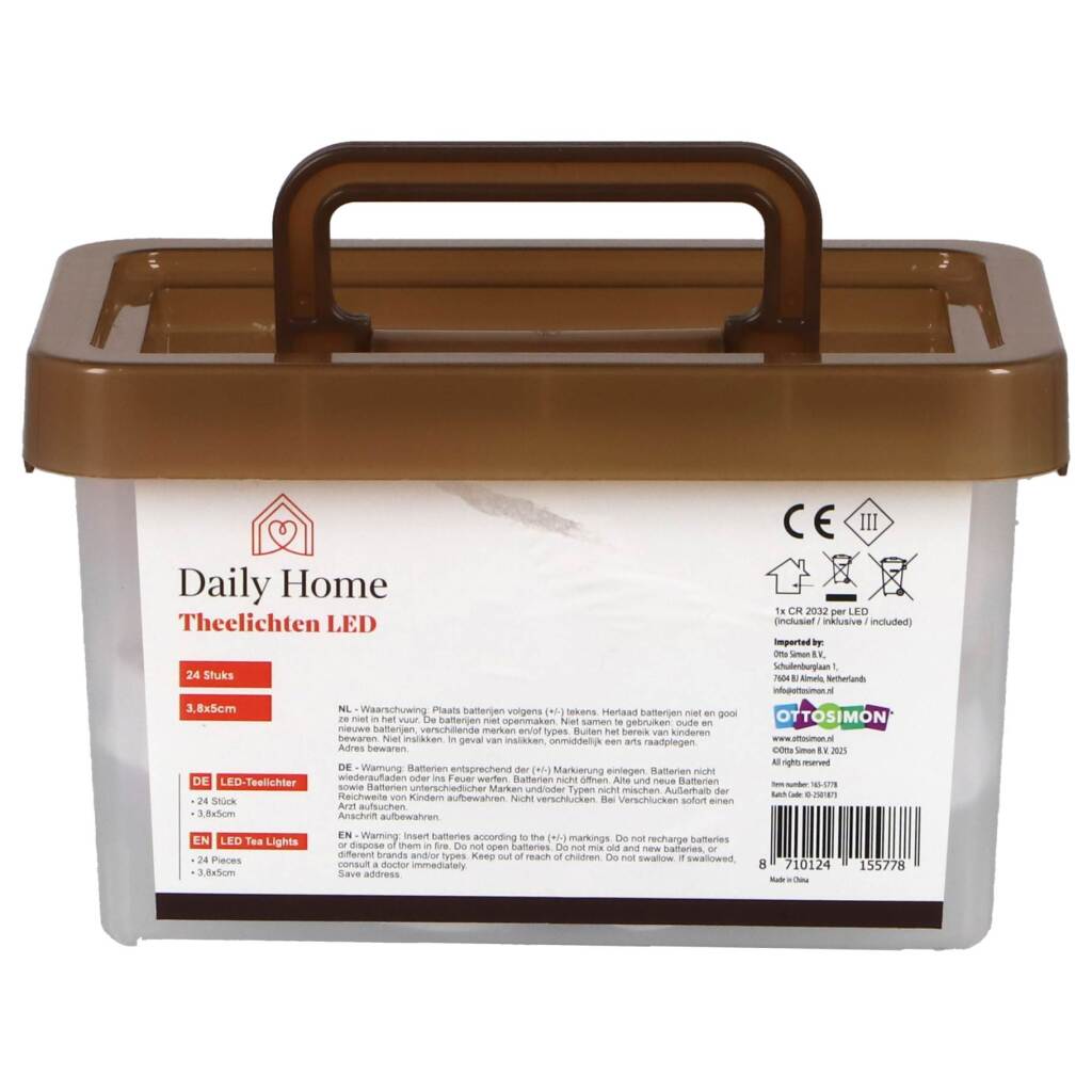 Daily Home LED Teelicht 24 Stück | 6 Stück