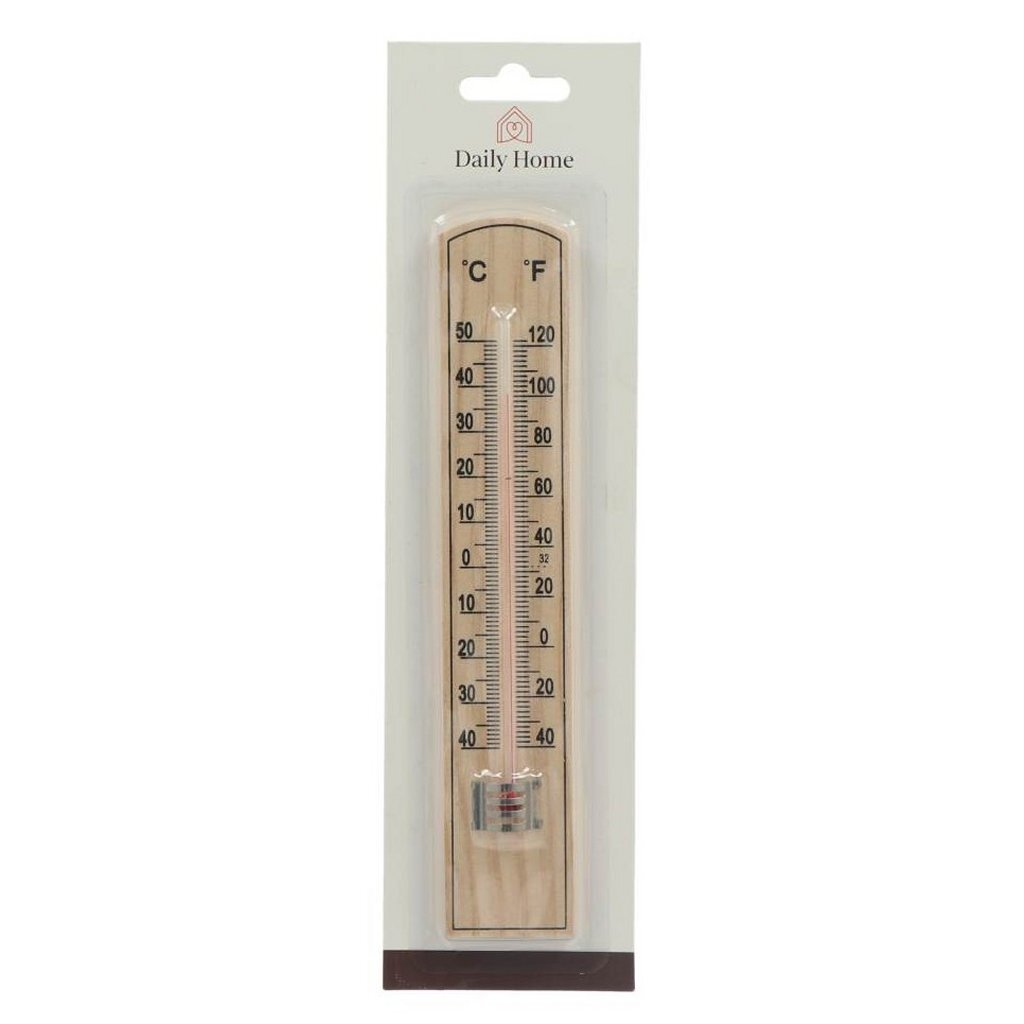 Daily Home Raumthermometer Holz 20 cm | 12 Stück
