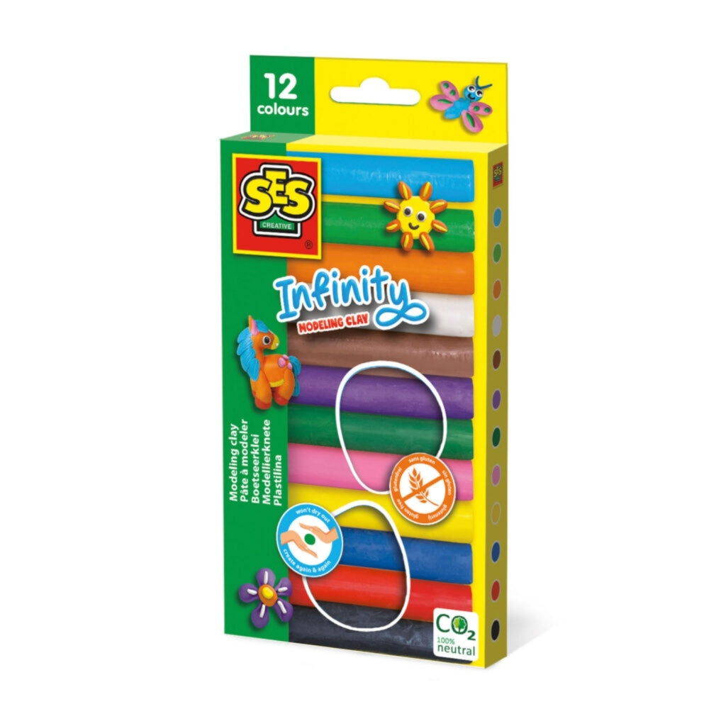 Ses Infinity Modelliermasse – 12er-Pack (180 g)