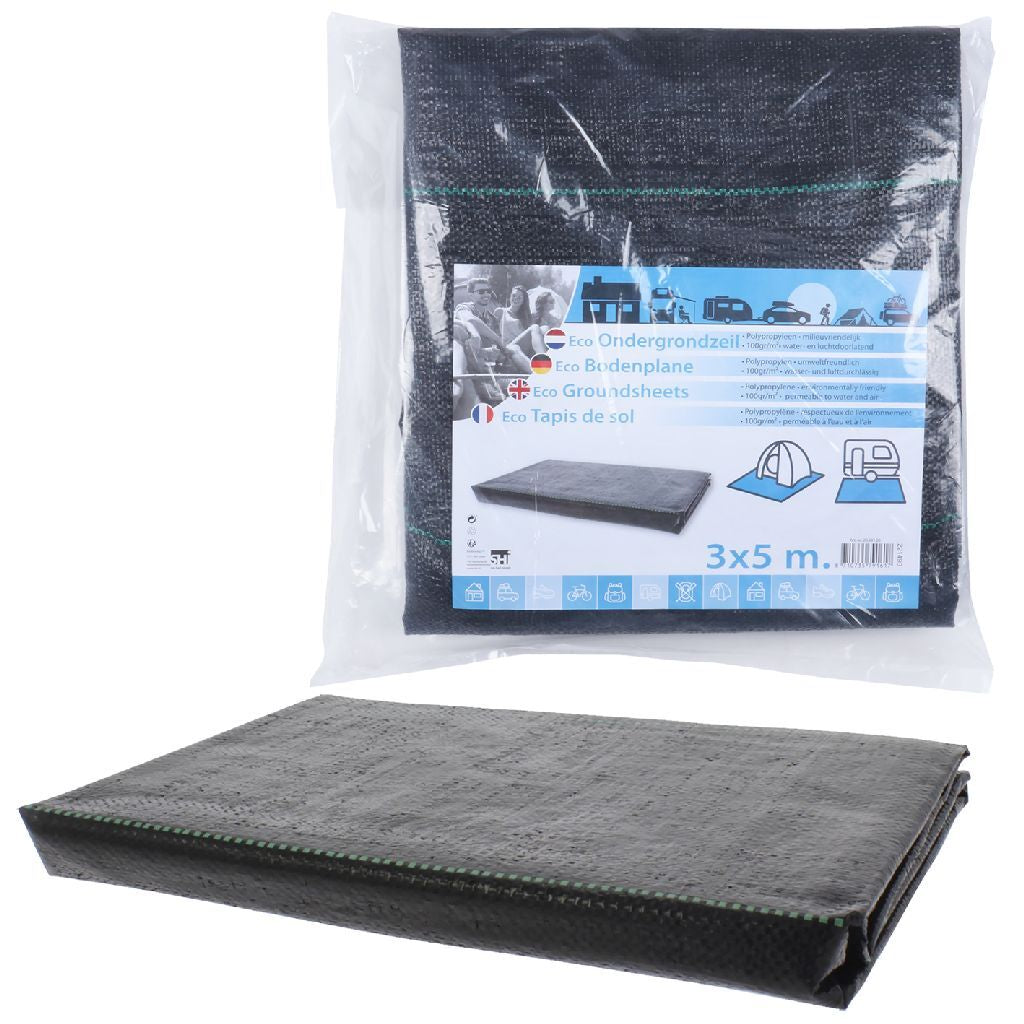 Basic ECO Bodenplane 3x5 m Schwarz