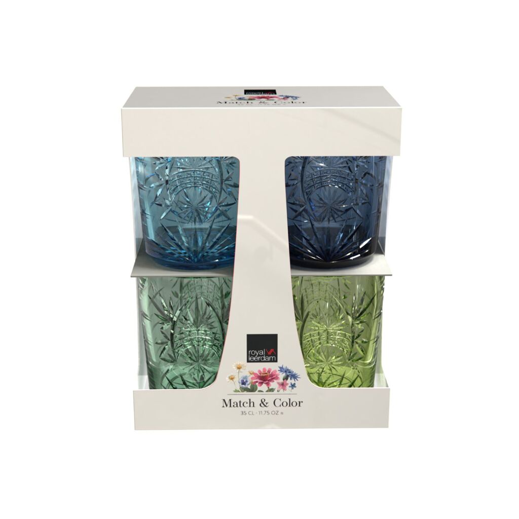 Royal Leerdam Matchfarbe Blau Set 4 | 6 Stück