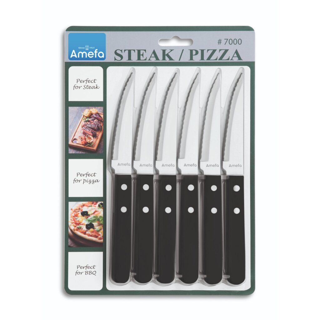Amefa Pizzasteakmesser 6 Stück schwarz