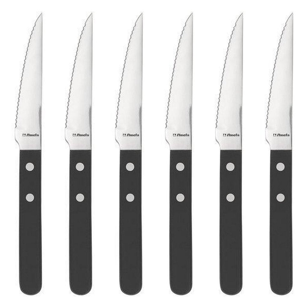 Amefa Pizzasteakmesser 6 Stück schwarz