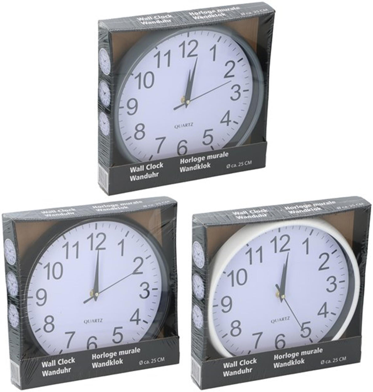 Arti Casa Wanduhr ø25x3cm Kunststoff
