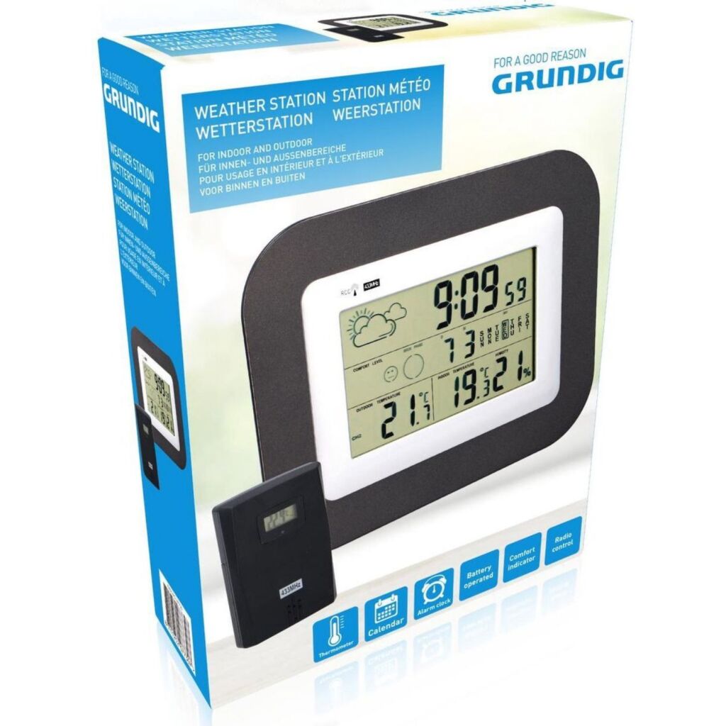 Grundig Grundig Wetterstation für drinnen und draußen, schwarz