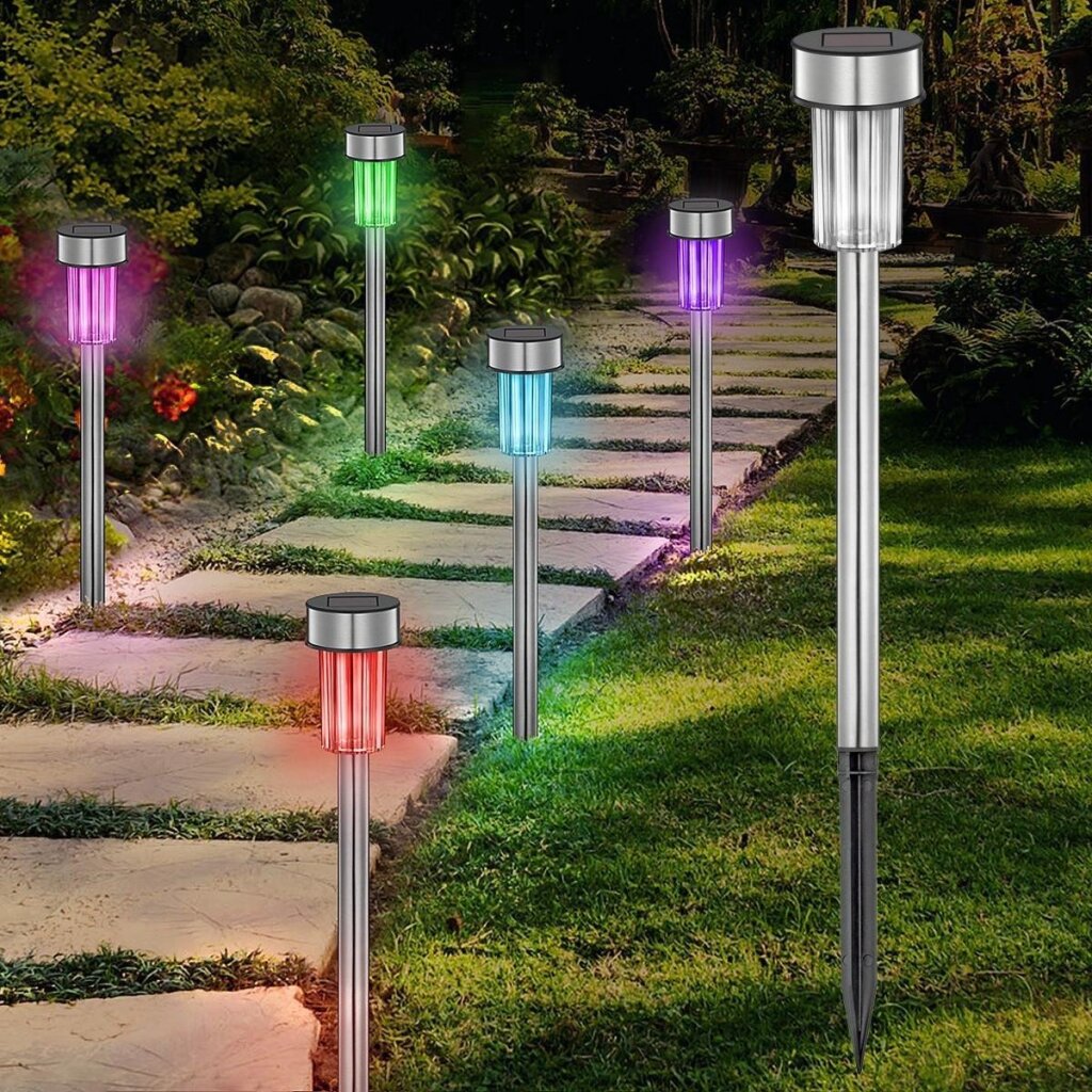 Außenleuchten Außenleuchten Solarstecker 10 Stück LED verschiedene Lichtfarben