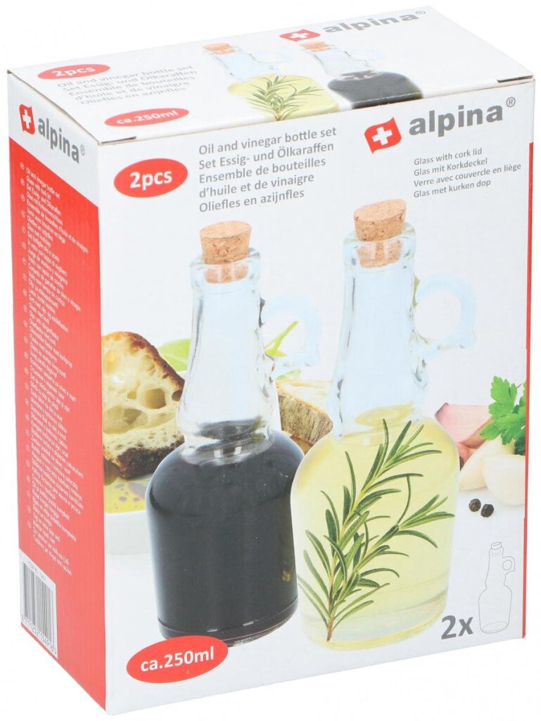Alpina Ölessigflasche 250ml Glas 2-teilig