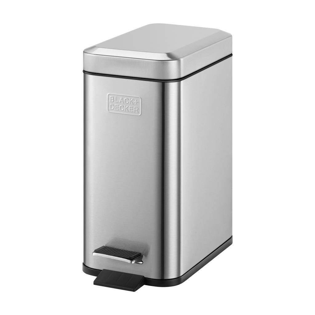 Black Decker Treteimer 5l Edelstahl schwarz