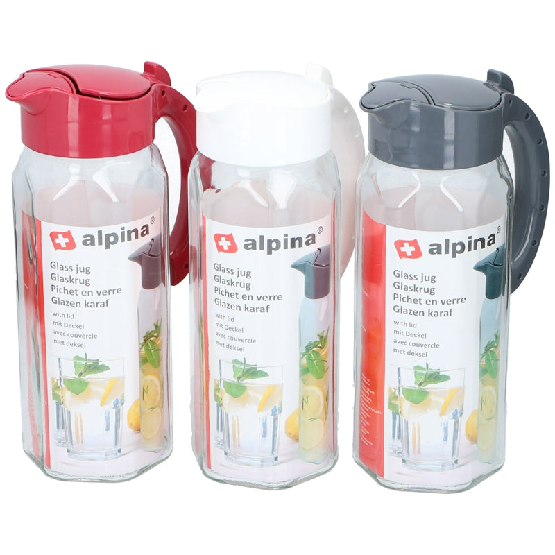 Alpina Glaskaraffe 1,5l mit Deckel