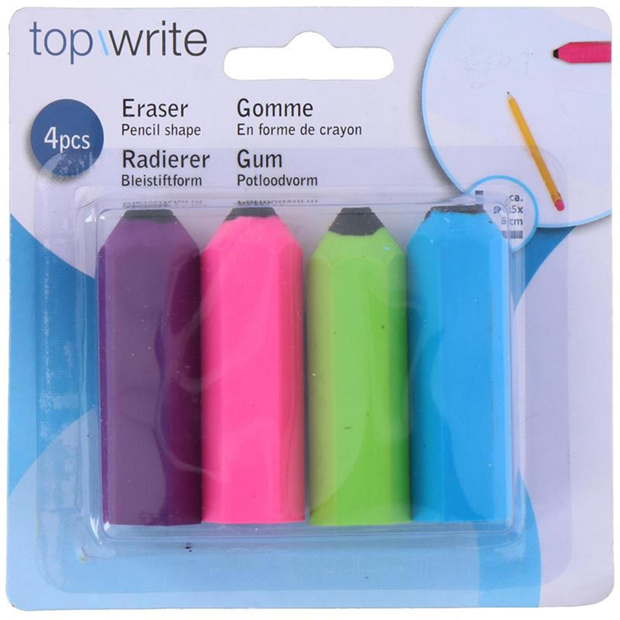 Radierstift, 4 Stk.