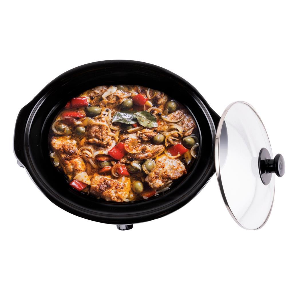 Alpina Slow Cooker 3,5l 240w Edelstahl schwarz