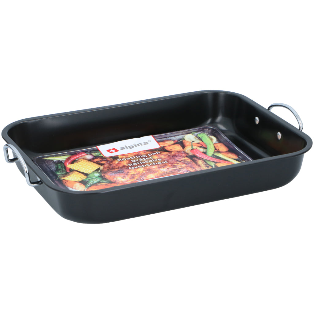 Alpina Auflaufform 39x29x6 cm schwarz