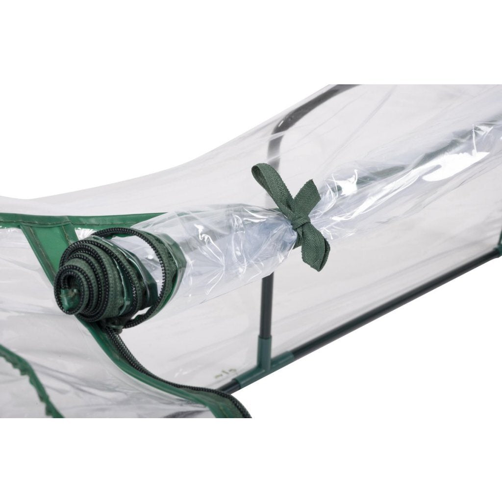 Kinzo Tunnelgewächshaus mit Reißverschluss 130x60x50 cm transparent grün