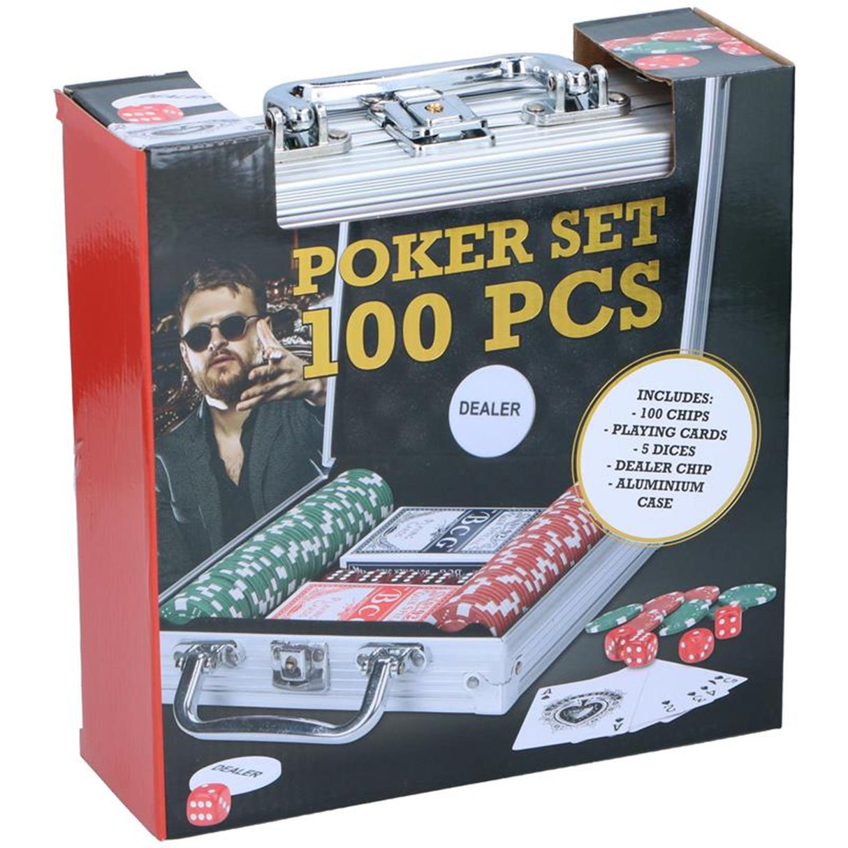 Lifetime Games Pokerset 100-teilig im Aluminiumkoffer