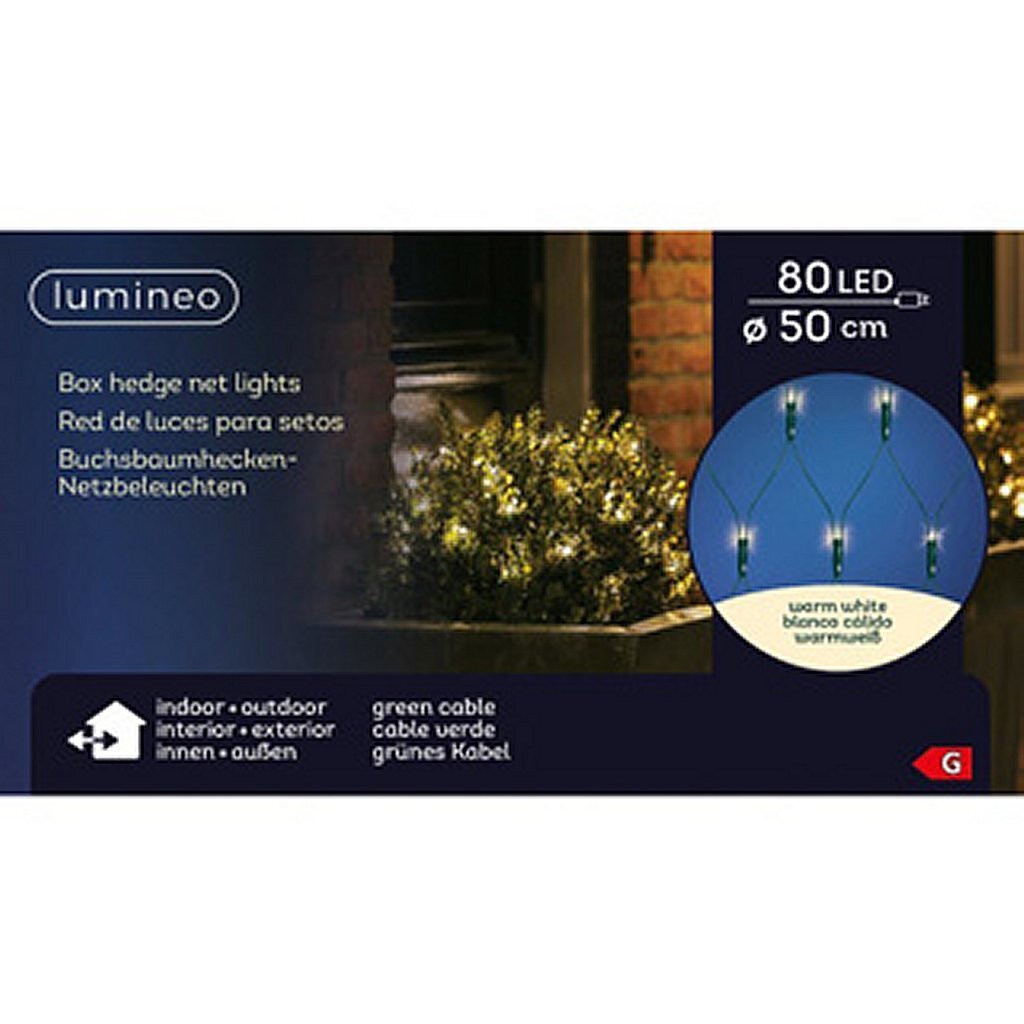 Lumineo Lumineo LED-Netzbeleuchtung für Buchsbaumgrün, Warmweiß, D50 cm, IP44