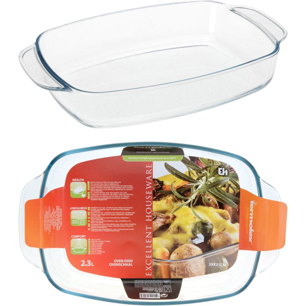 Hervorragende Haushaltswaren-Ofenform, 2,3 l, Glasbräter, hitzebeständig